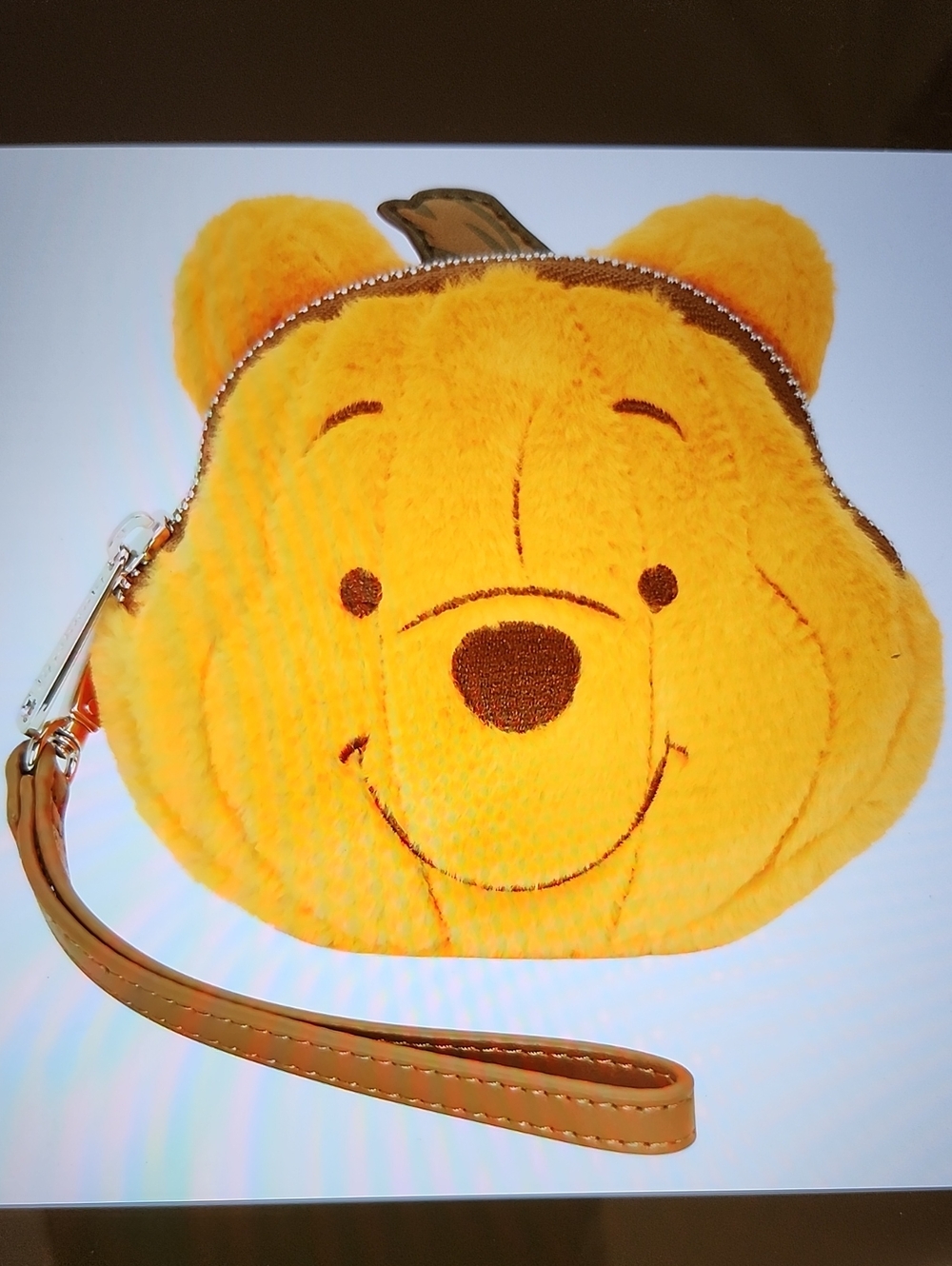Loungefly Winnie the Pooh Plush Pumpkin Wristlet Bag